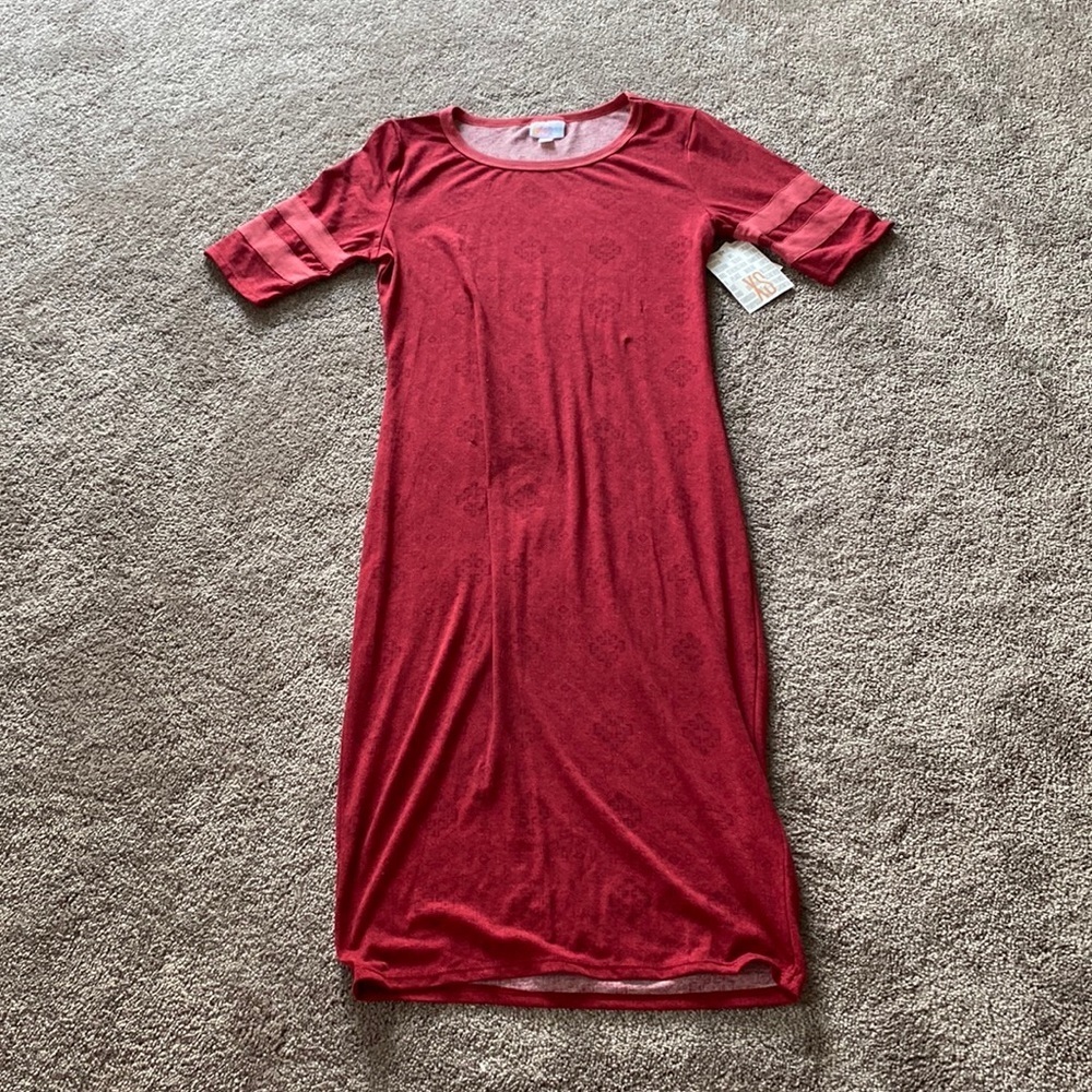 Lularoe Red Julia Dress SIZE XS
